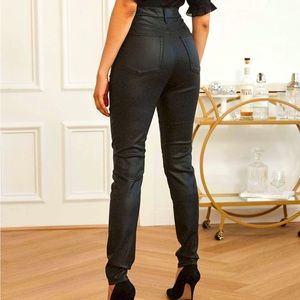 RW&co High-Rise Coated Skinny Jeans - 30" size 27